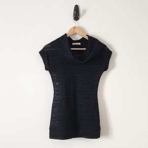 Small Ardene Black Lace Cowl Neck sweater